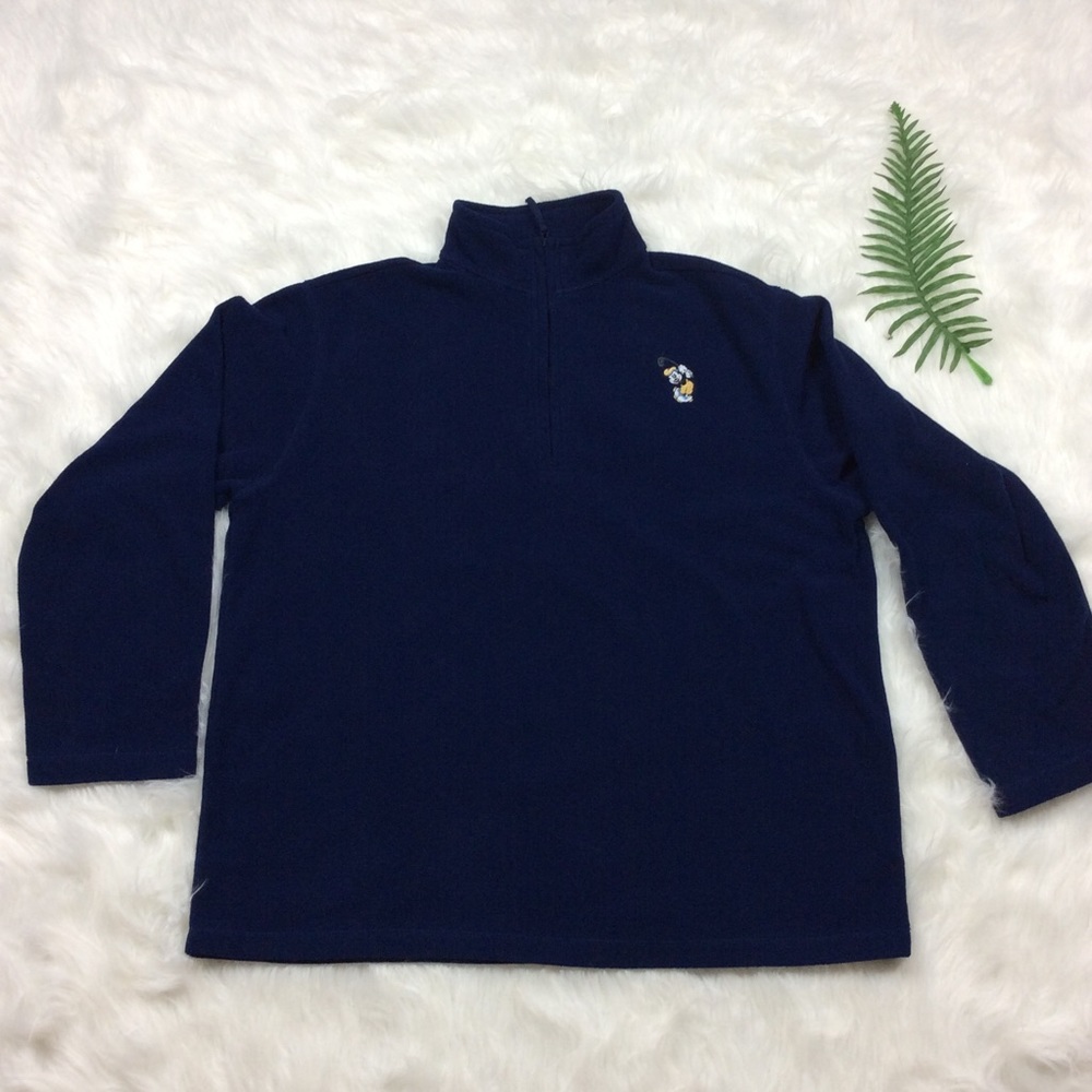 Disney Navy Blue fleece sweater size L